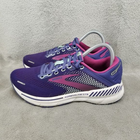 Brooks Shoes - Brooks Shoes Womens Size 7.5 Adrenaline GTS 22 Purple Lace Up Running Sneakers